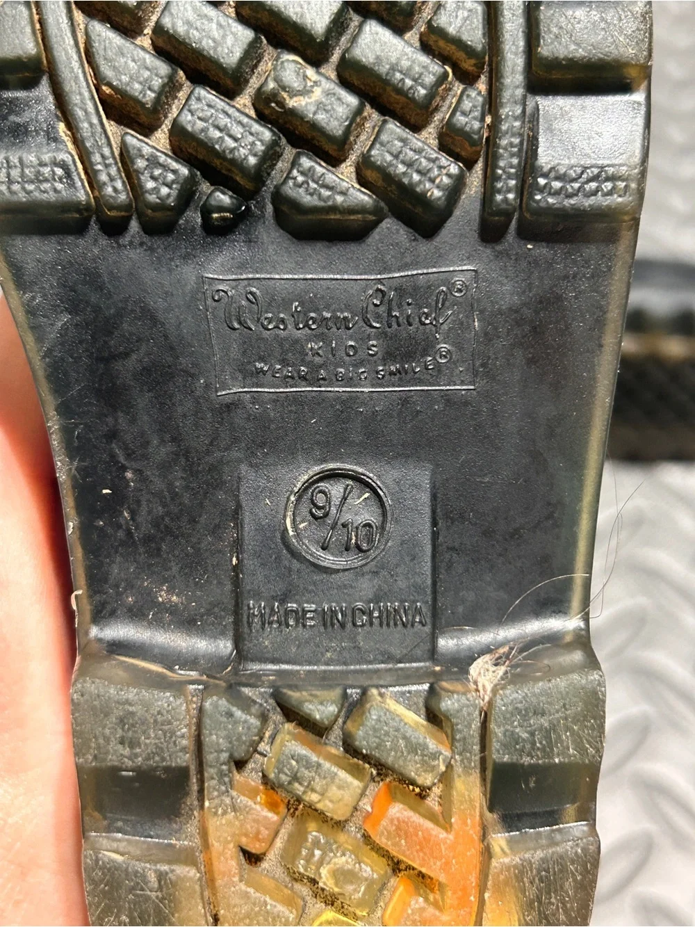 Western Chief Kids Black Fire Department Light Up Rain Boots